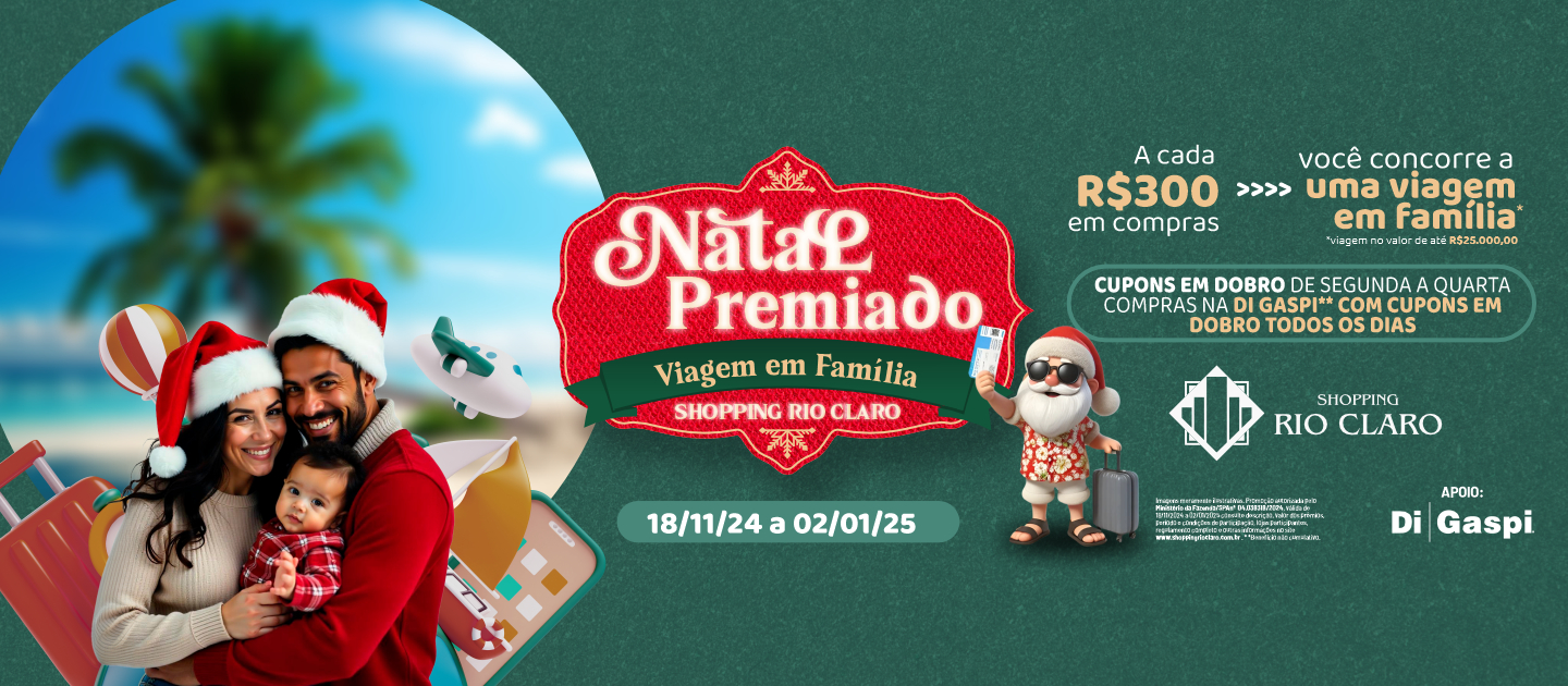 Natal premiado viagem em família